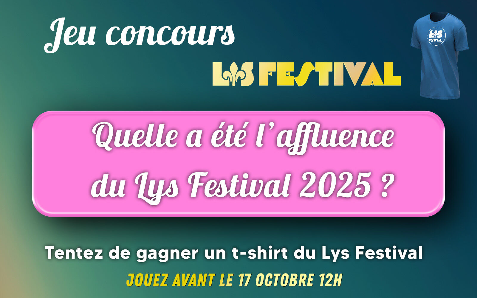 Jeu-concours : gagnez votre tee-shirt du Lys Festival