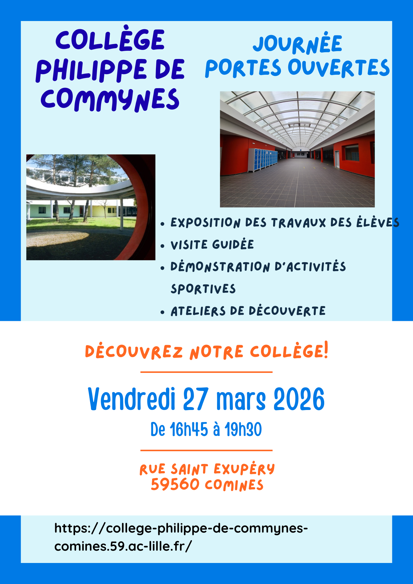 Journée portes ouvertes Collège Philippe de Commynes 